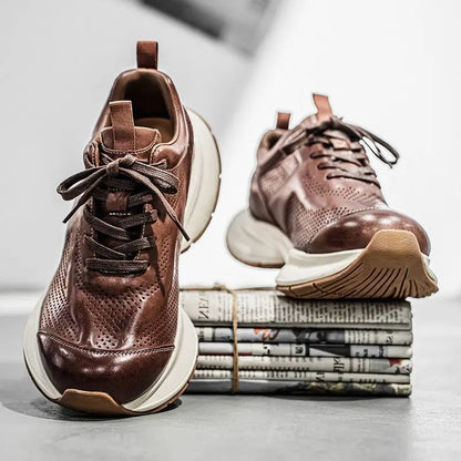 Nexus Men's Leather Sneakers - 
Fashinoza