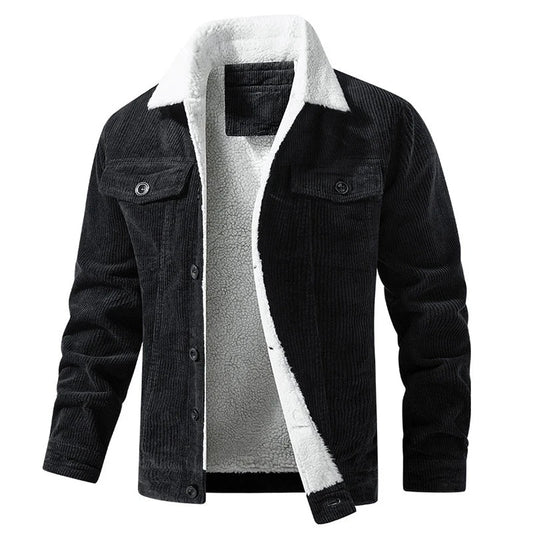 Men's Corduroy Collar Jacket Comfortable - 
Fashinoza