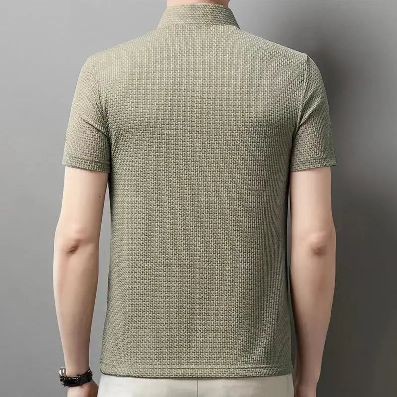 Stanley Men's Polo Shirt Waffle Pattern