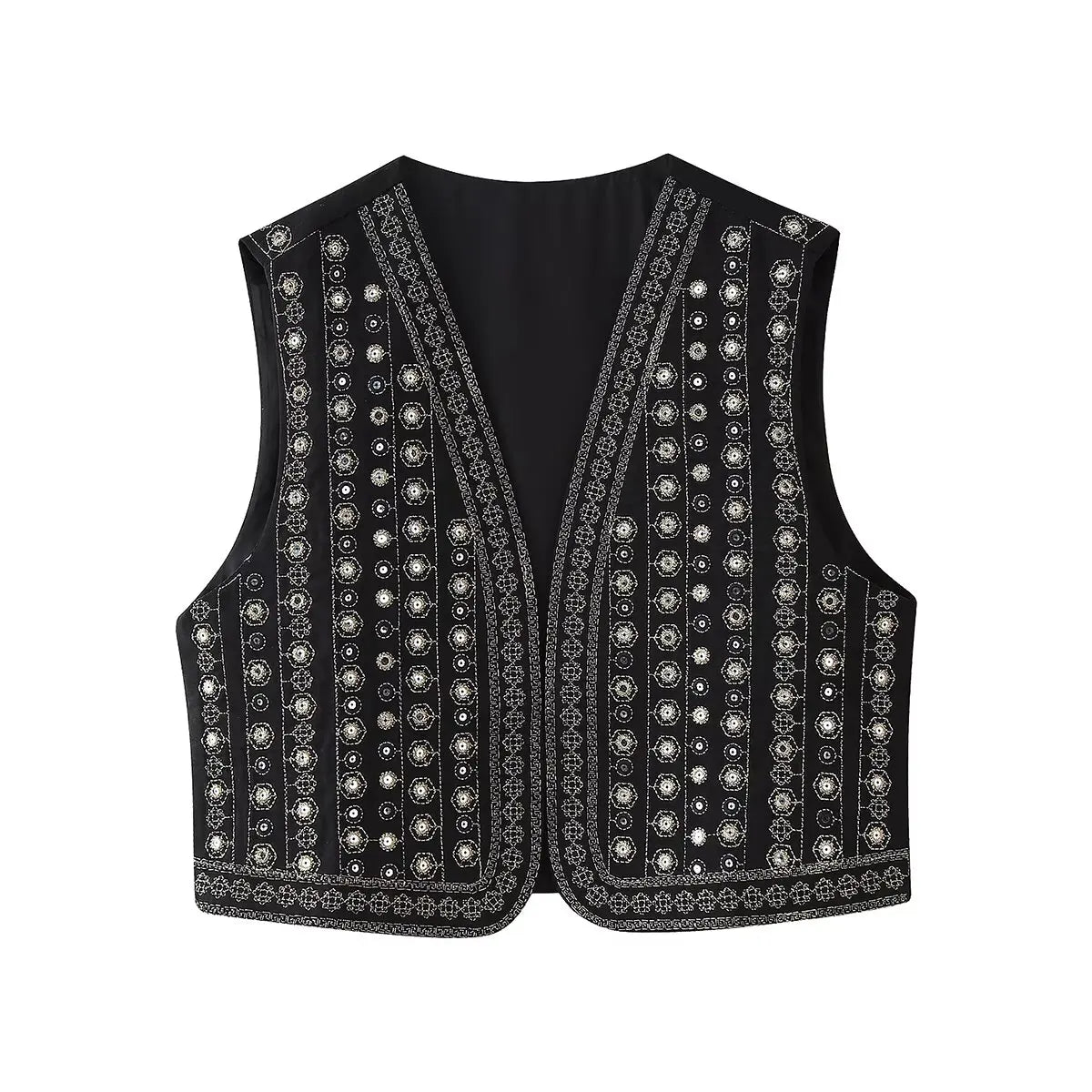 Women's Patterned Vest - Fashinoza