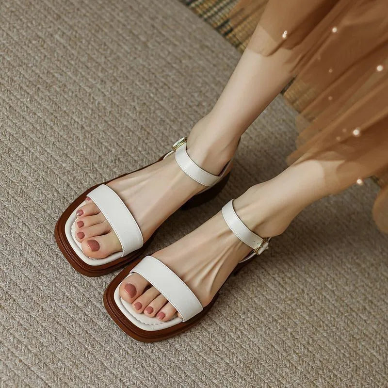 Women's Slip-On Buckle Sandals