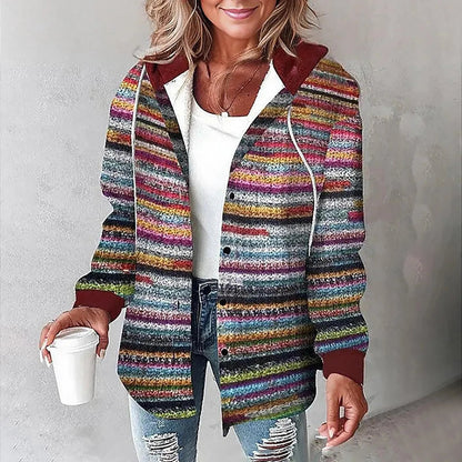 Women's Checkered Lined Cardigan