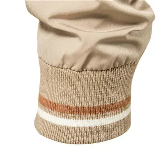 Men's Lightweight Bomber Jacket Zip-Up Ribbed Trim