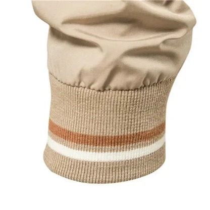Men's Lightweight Bomber Jacket Zip-Up Ribbed Trim