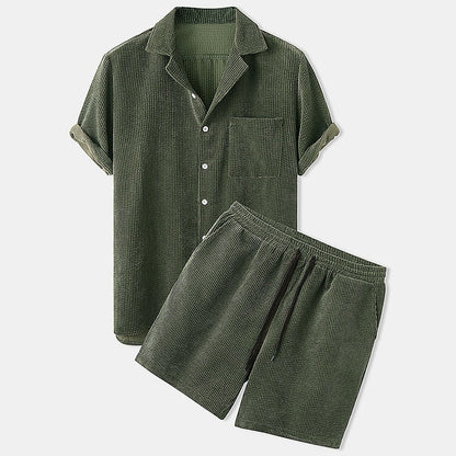 Men's Summer Ribbed Clothing Set Comfortable