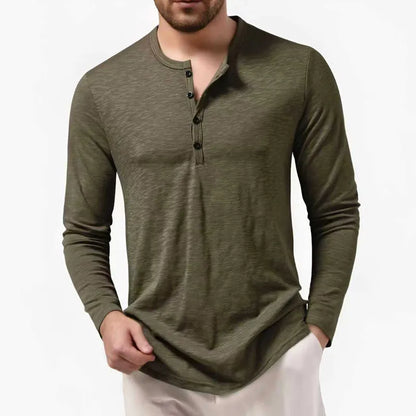 Vivana Women's Long Sleeve Henley Cotton Shirt - 
Fashinoza