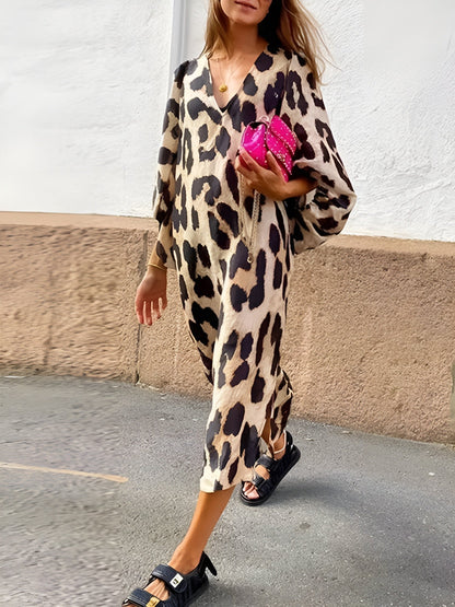 Women's Printed Draped Tummy Control Dress