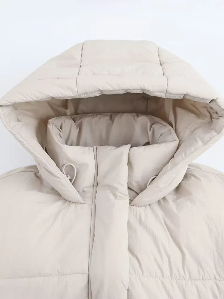 Women's Quilted Puffer Jacket Hooded Thick Warm Winter Coat