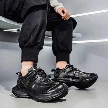 Nexus Men's Leather Sneakers Black