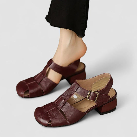 Women's Closed Toe Slingback Mary Jane Shoes - Fashinoza