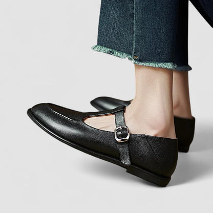 Women's Low Heel Mary Jane Shoes Buckle Strap