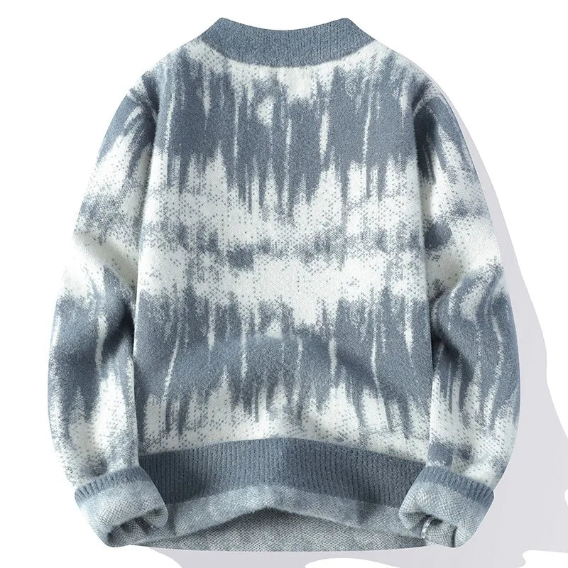 Abstract Gradient Knit Sweater