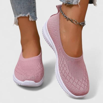 Brianna | Womens Lightweight Slip On Knit Flats