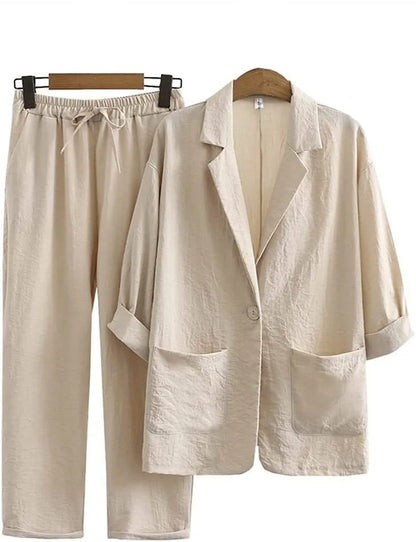 Linen Bedding Matching Set