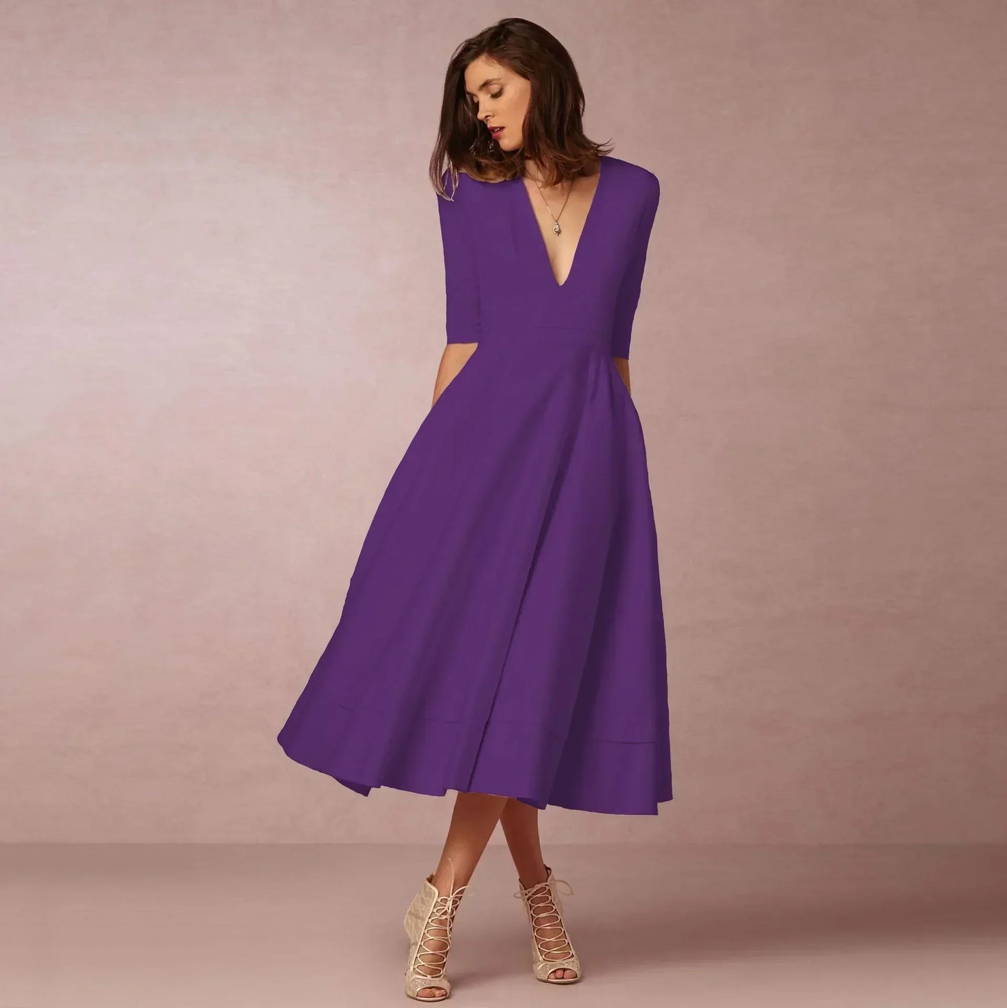 Valerisse | Women’s Elegant Flow Midi Dress