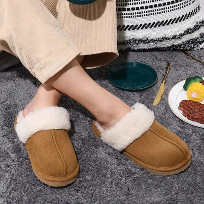 Women's Plush Slippers Soft Lining Warm Beige