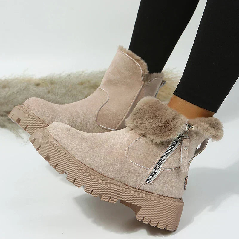 Women's Lug Sole Zip Boots