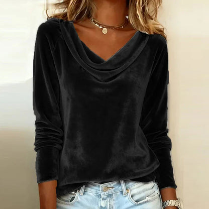 Taylor Women's Velvet Drape Neck