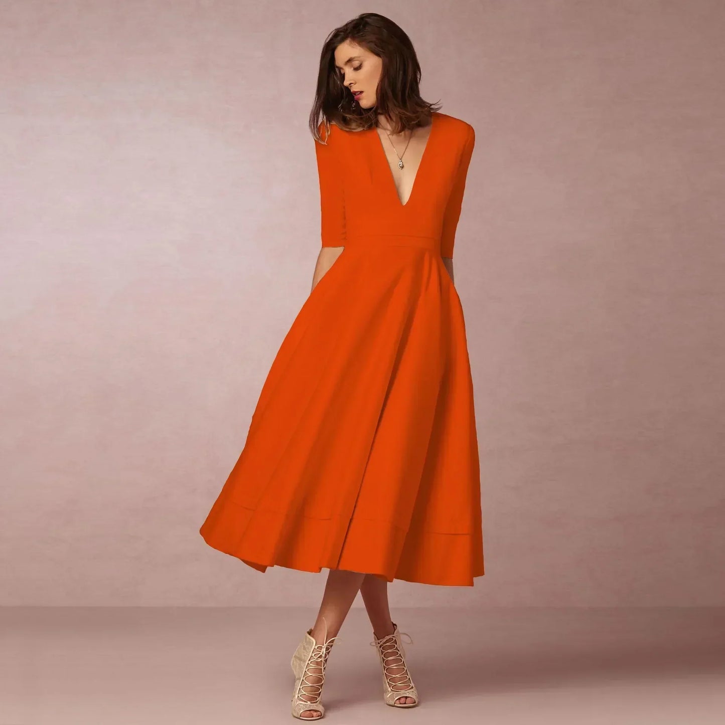 Valerisse | Women’s Elegant Flow Midi Dress
