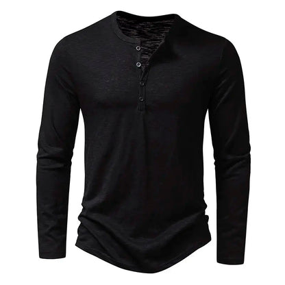 Vivana Women's Long Sleeve Henley Cotton Shirt