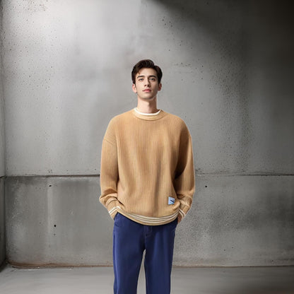 Men’s Ribbed Knit Pullover Sweater