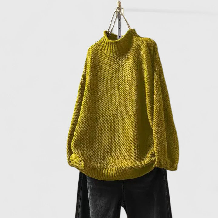 Women's High Neck Ribbed Turtleneck Sweater