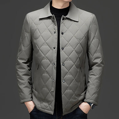 Tomston Men's Quilted Diamond Pattern Jacket