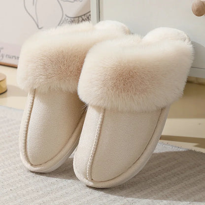 Women's Plush Slippers Soft Lining Warm Beige