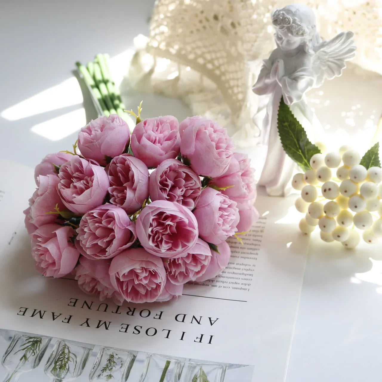 Silk Peony Bouquet