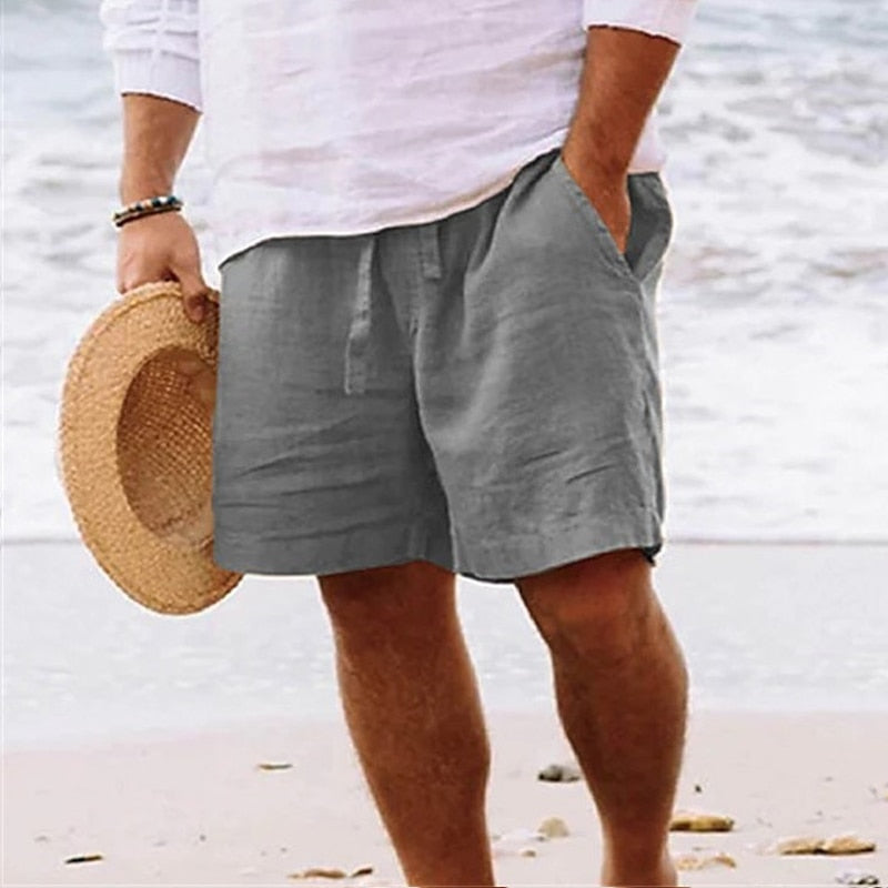 Men's Elastic Waist Summer Shorts Drawstring
