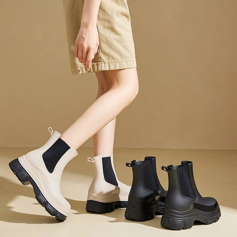 Women's Waterproof Chelsea Boots Slip-Resistant Outsole