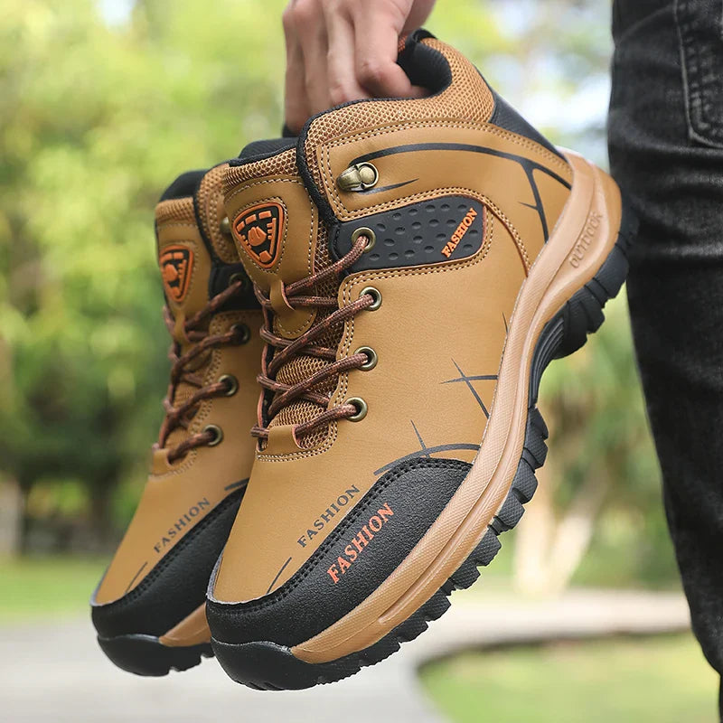 Men's Waterproof Orthopedic Hiking Boots Anti-Slip Outdoor Trekking Shoes