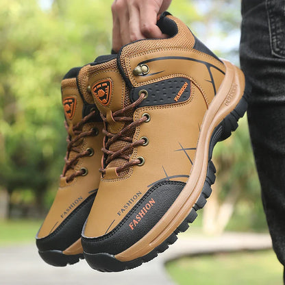 Men's Waterproof Orthopedic Hiking Boots Anti-Slip Outdoor Trekking Shoes