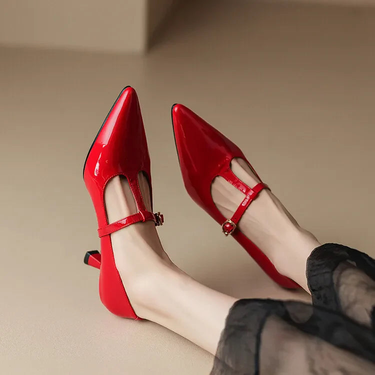 Ileen Genuine Leather Heels