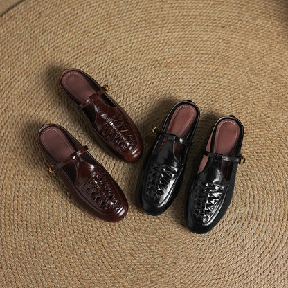 Elya Genuine Leather Mules