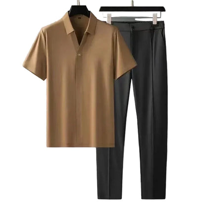 Men's Summer Polo Shirt Set - 
Fashinoza