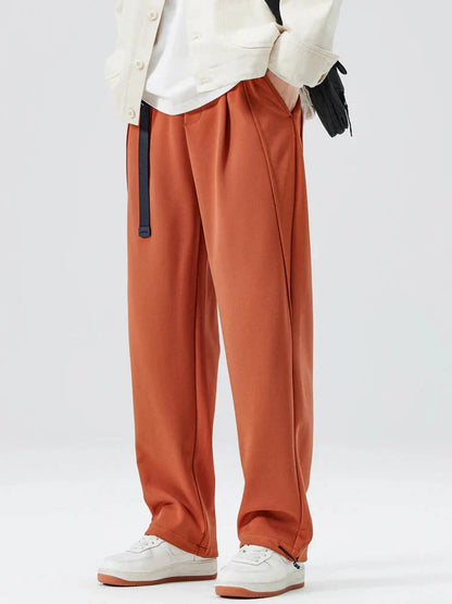 Men's Relaxed Fit Sweatpants Belted Cotton Comfortable Grey - 
Fashinoza