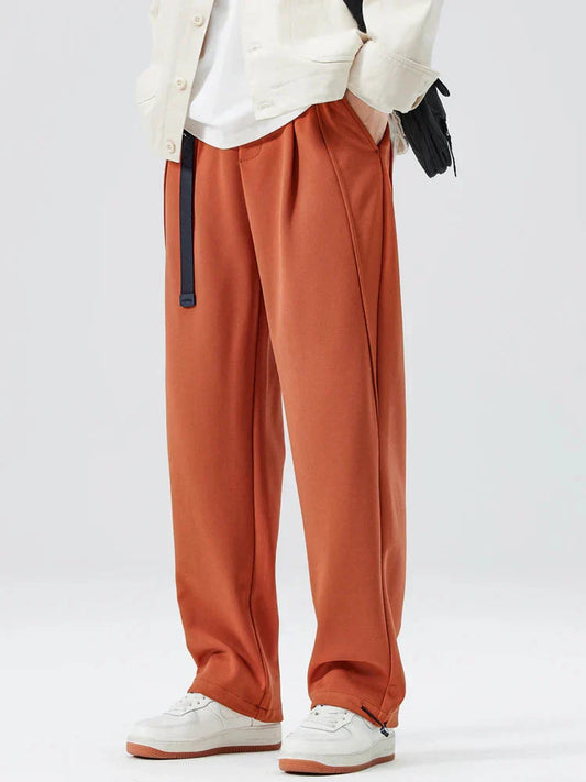 Men's Relaxed Fit Sweatpants Belted Cotton Comfortable Grey - 
Fashinoza