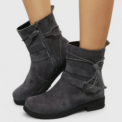 Women's Buckle Detail Ankle Boots