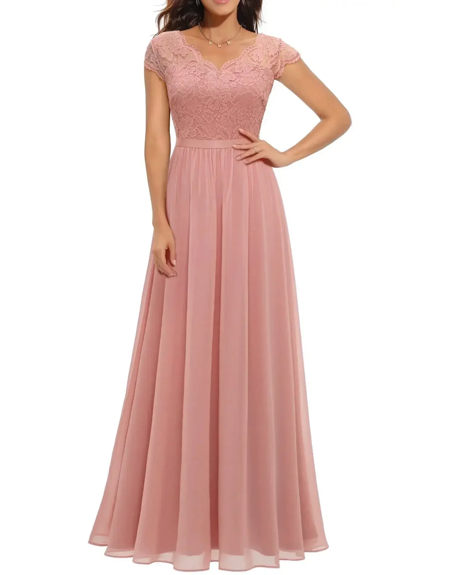 Women's Elegant Lace Long Dress