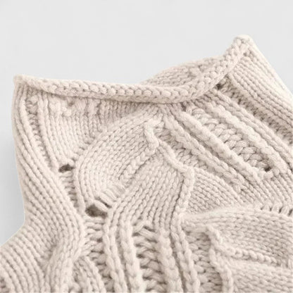 Women's Textured Cable Knit Turtleneck Sweater