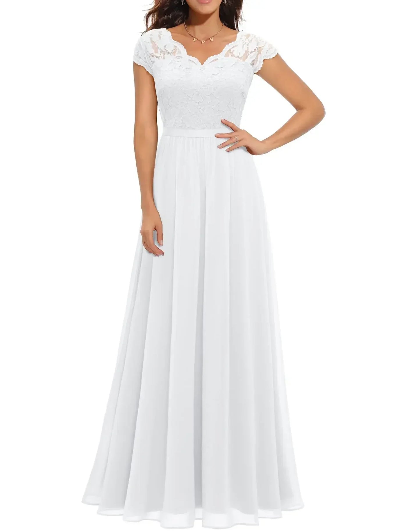 Women's Elegant Lace Long Dress