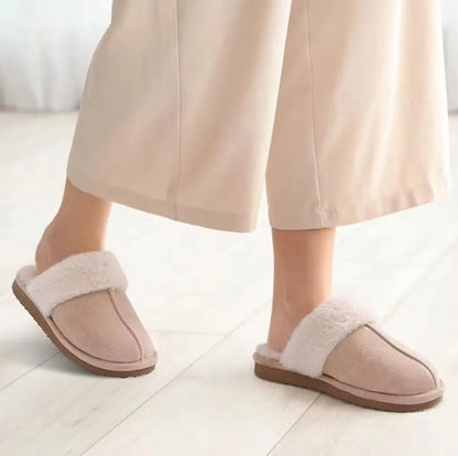 Women's Plush Slippers Soft Lining Warm Beige