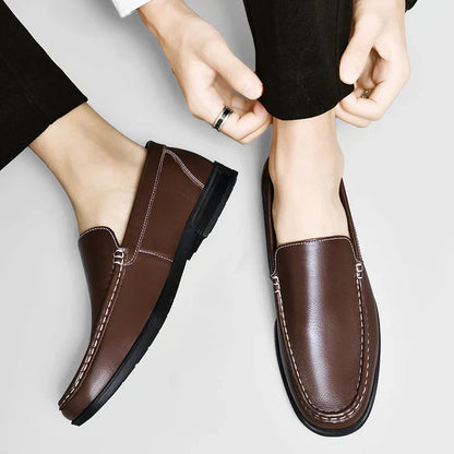 Men's Classic Slip-On Loafers Leather Comfortable