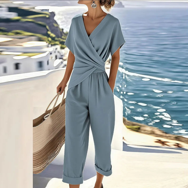 Women's 2-Piece Wrap Ankle Length Set
