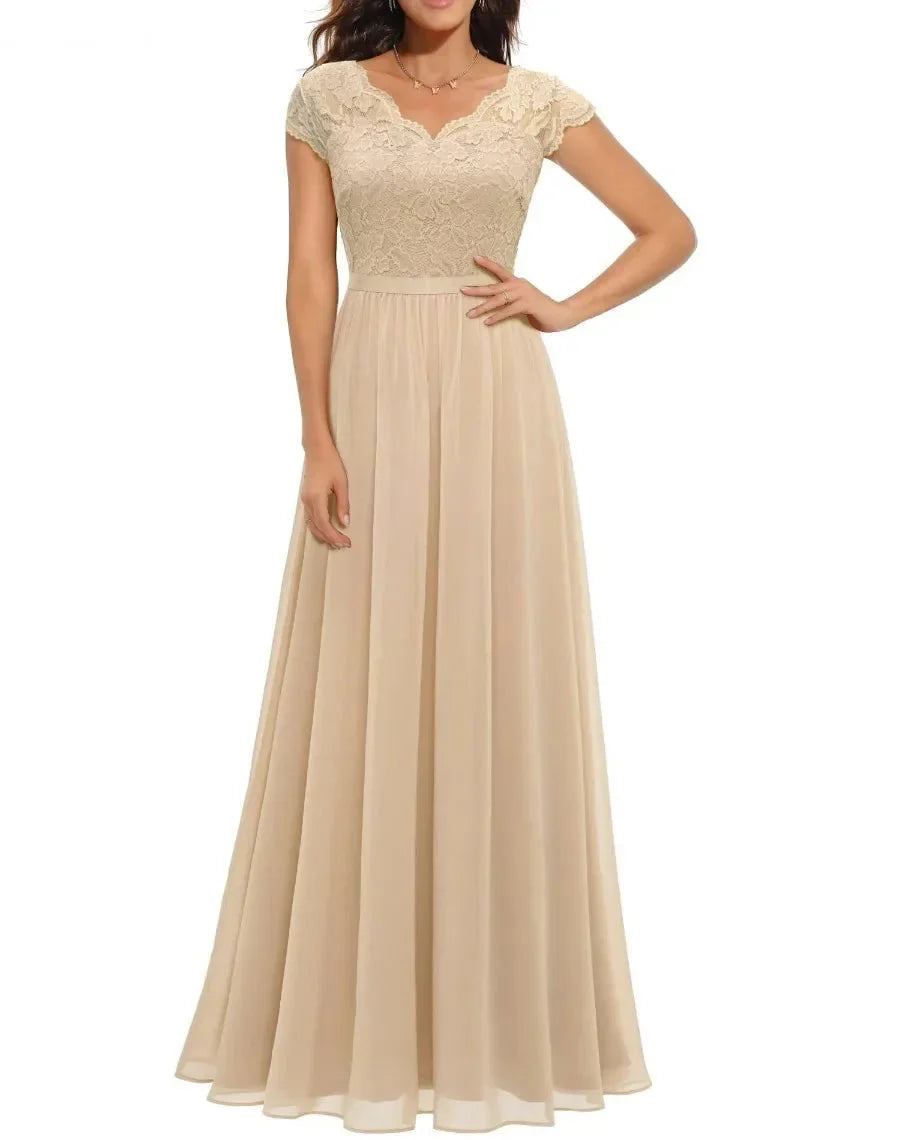 Women's Elegant Lace Long Dress
