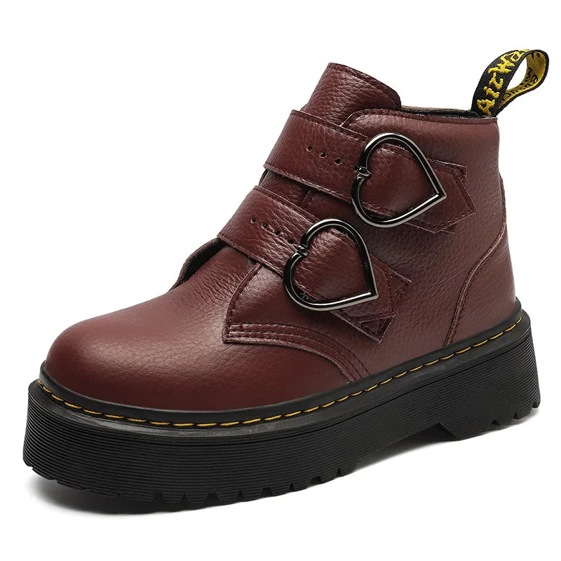 Leather Women's Platform Shoes
