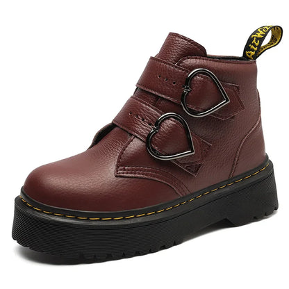 Leather Women's Platform Shoes