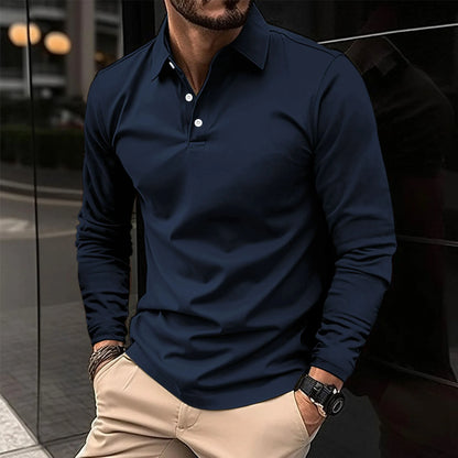 Levi | Men Spring Long Sleeve Polo Top