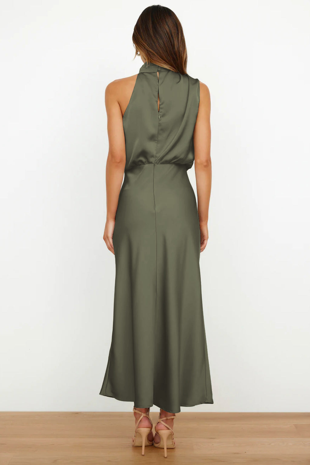 Women's Halter Neck Maxi Evening Dress